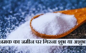नमक का जमीन पर गिरना शुभ या अशुभ